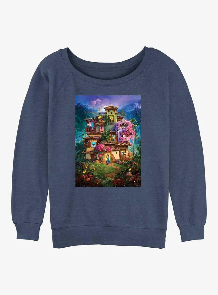 Disney Encanto Madrigal House Poster Womens Slouchy Sweatshirt