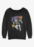 Disney Pixar Lightyear Buzz and Sox Womens Slouchy Sweatshirt