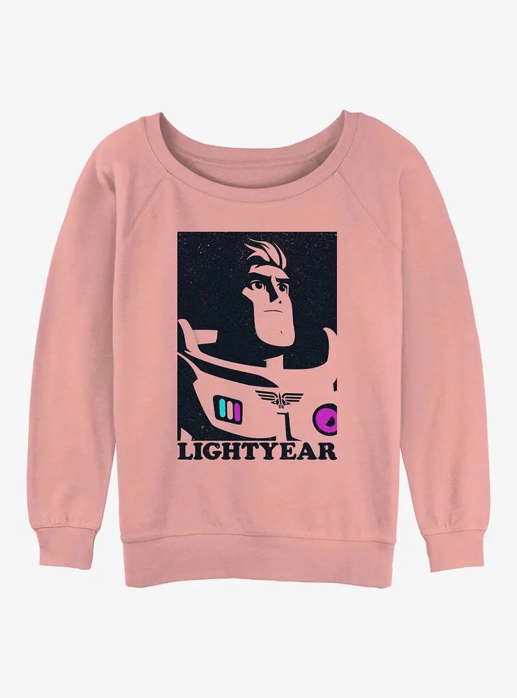 Disney Pixar Lightyear Buzz Portrait Womens Slouchy Sweatshirt