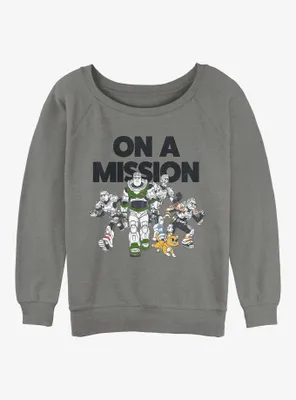 Disney Pixar Lightyear On A Mission Womens Slouchy Sweatshirt