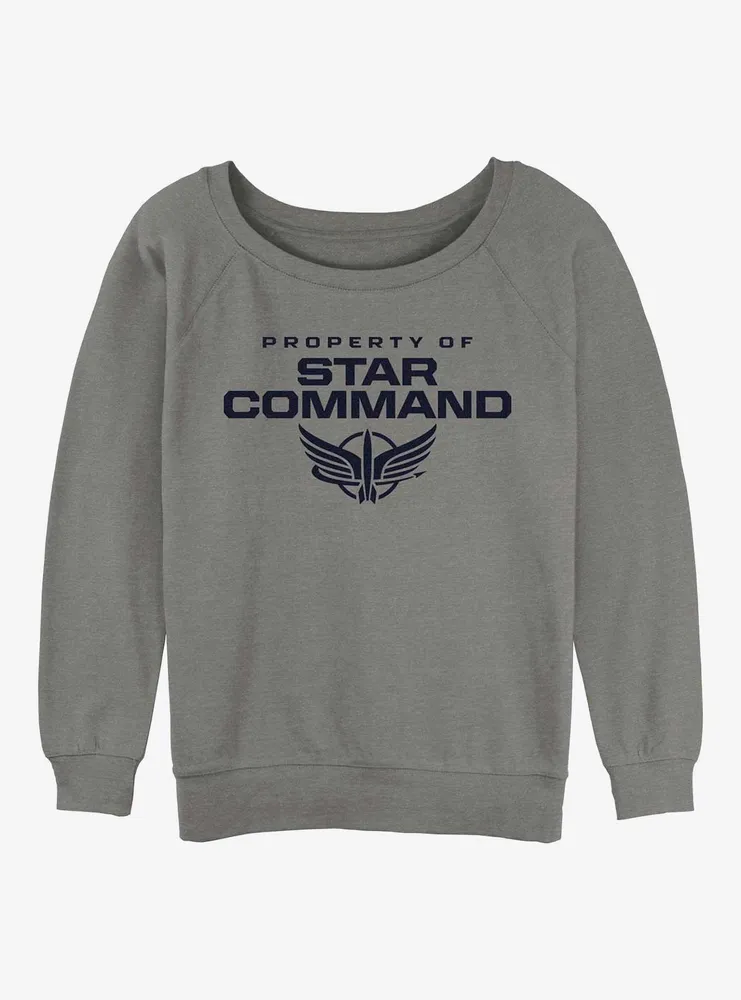 Disney Pixar Lightyear Property of Star Command Womens Slouchy Sweatshirt