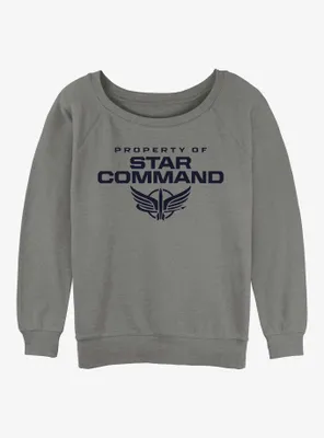 Disney Pixar Lightyear Property of Star Command Womens Slouchy Sweatshirt