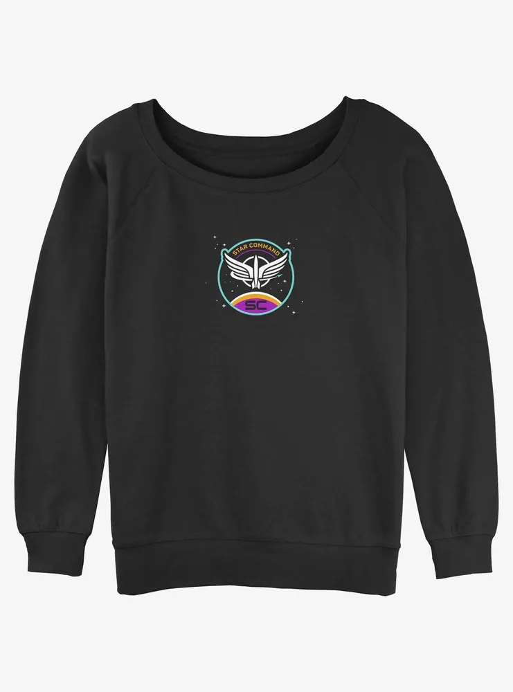 Disney Pixar Lightyear Star Command Icon Womens Slouchy Sweatshirt