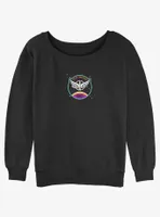 Disney Pixar Lightyear Star Command Icon Womens Slouchy Sweatshirt