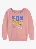 Disney Pixar Lightyear Sox Companion Cat Womens Slouchy Sweatshirt