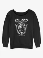 Disney Pixar Lightyear Zurg Badge Womens Slouchy Sweatshirt