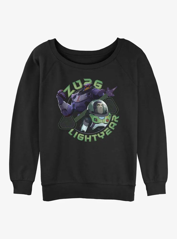 Disney Pixar Lightyear Zurg and Buzz Womens Slouchy Sweatshirt