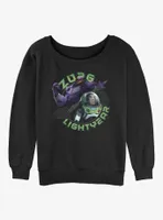 Disney Pixar Lightyear Zurg and Buzz Womens Slouchy Sweatshirt