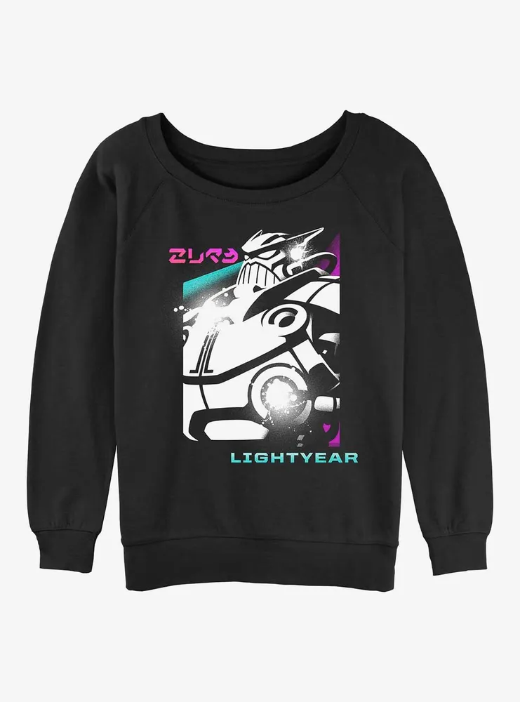 Disney Pixar Lightyear Zurg Portrait Womens Slouchy Sweatshirt