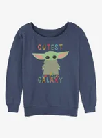 Star Wars the Mandalorian Cutest Child Galaxy Womens Slouchy Sweatshirt