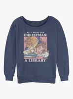 Disney Princesses Belle Christmas Womens Slouchy Sweatshirt