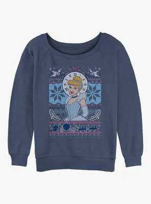 Disney Princesses Cinderella Ugly Christmas Womens Slouchy Sweatshirt