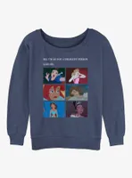 Disney Princesses Princess Drama Meme Womens Slouchy Sweatshirt