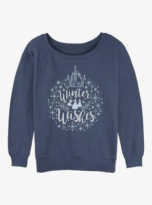 Disney Princesses Winter Wishes Womens Slouchy Sweatshirt