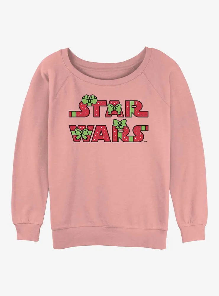 Star Wars Gift Wrapped Logo Womens Slouchy Sweatshirt