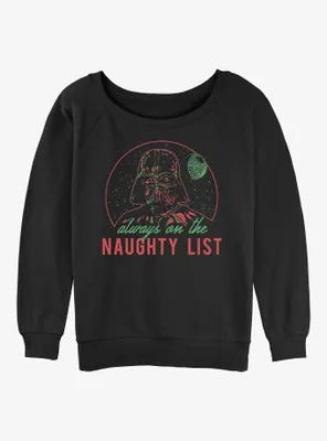 Star Wars Darth Vader Naughty List Womens Slouchy Sweatshirt