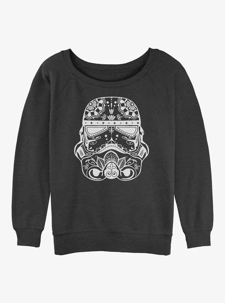 Star Wars Sugar Skull Troop Womens Slouchy Sweatshirt