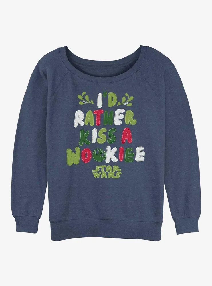 Star Wars Wookie Kiss Womens Slouchy Sweatshirt