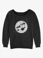 Disney Tinker Bell Second Star To The Right Womens Slouchy Sweatshirt