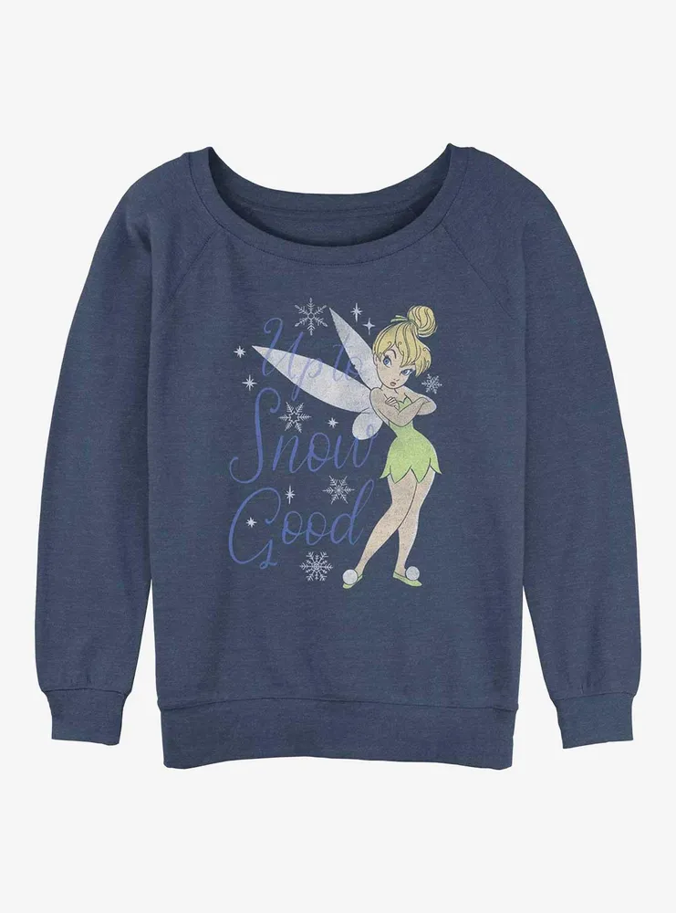 Disney Tinker Bell Snow Good Womens Slouchy Sweatshirt