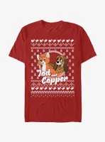 Disney the Fox and Hound Tod Copper Ugly Christmas T-Shirt