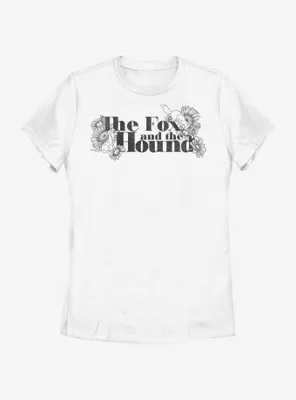 Disney the Fox and Hound Floral Logo Womens T-Shirt