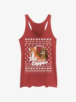 Disney the Fox and Hound Tod Copper Ugly Christmas Womens Tank Top