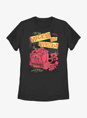 Disney Mickey Mouse Punk Rock Tour Womens T-Shirt