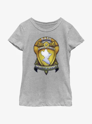 Disney The Great Mouse Detective Basil Badge Youth Girls T-Shirt