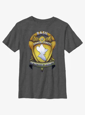 Disney The Great Mouse Detective Basil Badge Youth T-Shirt