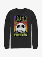 Disney The Nightmare Before Christmas Jack Pumpkin King Skull Poster Long-Sleeve T-Shirt