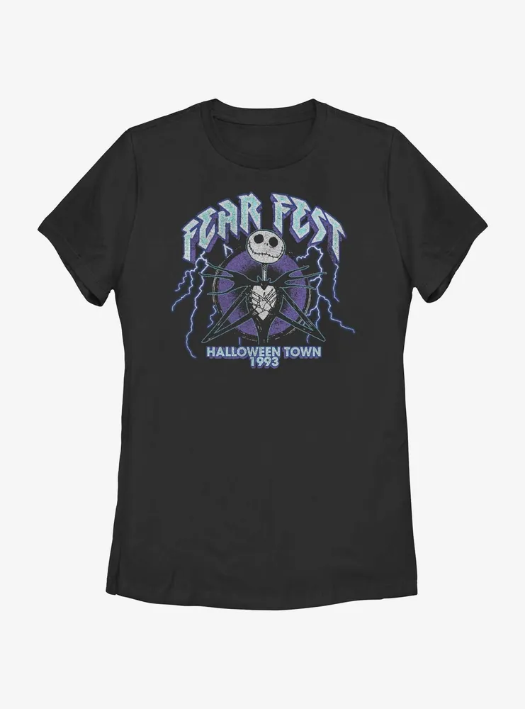 Disney The Nightmare Before Christmas Jack Fear Fest 1993 Womens T-Shirt