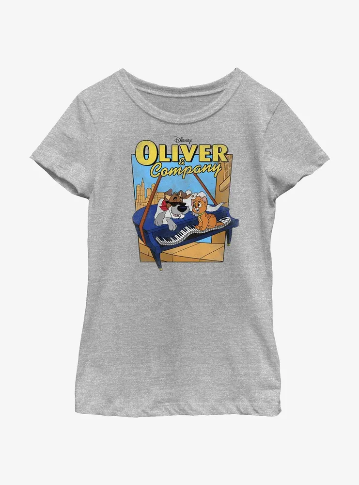 Disney Oliver & Company Piano Youth Girls T-Shirt