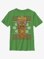 Disney Oliver & Company Ugly Christmas Youth T-Shirt