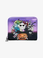 Loungefly Disney The Nightmare Before Christmas Characters Group Portrait Small Zip Wallet - BoxLunch Exclusive