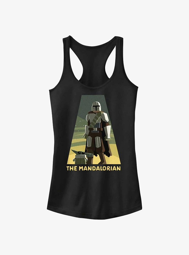 Star Wars The Mandalorian Grogu and Mando Spotlight Girls Tank