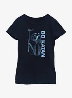 Star Wars The Mandalorian Bo Katan Helmet Youth Girls T-Shirt