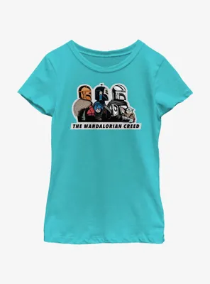 Star Wars The Mandalorian Creed Line Up Youth Girls T-Shirt