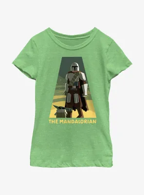 Star Wars The Mandalorian Grogu and Mando Spotlight Youth Girls T-Shirt