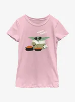 Star Wars The Mandalorian Grogu Munch Youth Girls T-Shirt