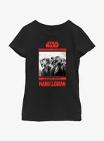 Star Wars The Mandalorian Bounty Hunter Line Up Poster Youth Girls T-Shirt