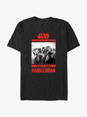 Star Wars The Mandalorian Bounty Hunter Line Up Poster T-Shirt