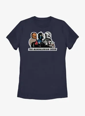 Star Wars The Mandalorian Creed Line Up Womens T-Shirt