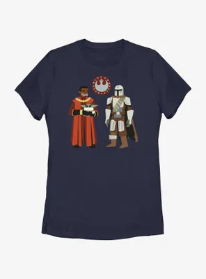Star Wars The Mandalorian Greef Karga, Grogu, and Mando Womens T-Shirt