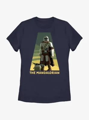 Star Wars The Mandalorian Grogu and Mando Spotlight Womens T-Shirt