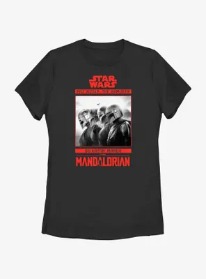 Star Wars The Mandalorian Bounty Hunter Line Up Poster Womens T-Shirt