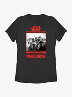 Star Wars The Mandalorian Bounty Hunter Line Up Poster Womens T-Shirt