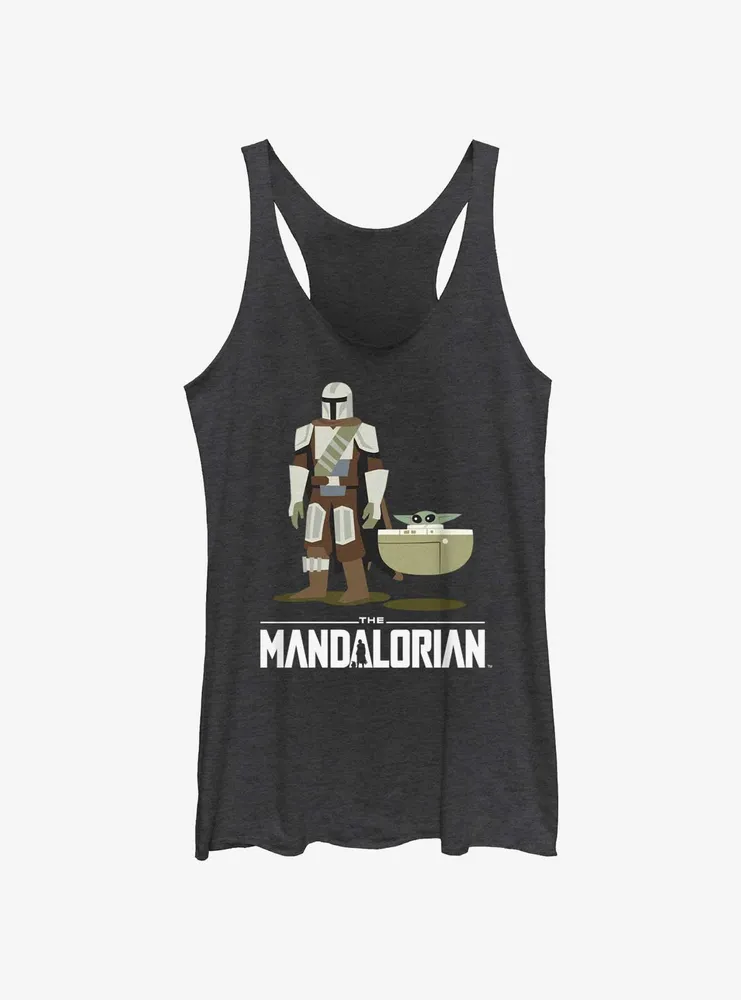 Star Wars The Mandalorian Mando and Grogu Bassinet Baby Womens Tank Top