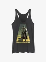 Star Wars The Mandalorian Grogu and Mando Spotlight Womens Tank Top