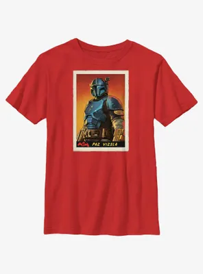 Star Wars The Mandalorian Paz Vizsla Poster Youth T-Shirt